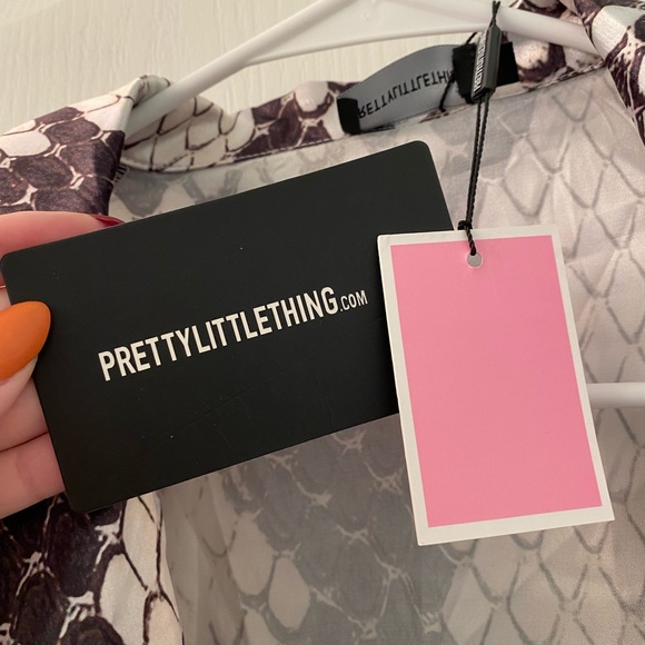 Satin Snake-print Dress - Picture 3 of 4